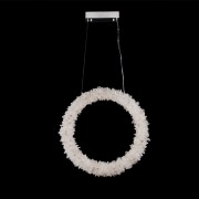 IQ2852 CLEAR GEODE QUARTZ CRYSTAL PENDANT