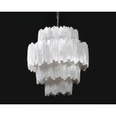 IQ2876 4 TIER ROUND SELENITE CHANDELIER