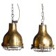 IQ2881 DANISH PAIR OF BRASS CARGO SHIP LIGHTS