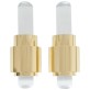 IQ2934 LUCITE GOLD WALL LIGHTS