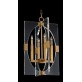 AMAJC-9045 ACRYLIC AND BRASS FRAME FOUR-LIGHT PENDANT