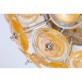 IQ2323 GOLD ITALIAN MURANO GLASS SPUTNIK CHANDELIER