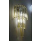 IQ2338 A PAIR OF MURANO GLASS TRIEDRI WALL SCONCES