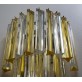IQ2338 A PAIR OF MURANO GLASS TRIEDRI WALL SCONCES
