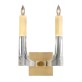 IQ2383 ACRYLIC AND BRASS TWO-LIGHT WALL SCONCE