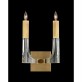 IQ2383 ACRYLIC AND BRASS TWO-LIGHT WALL SCONCE
