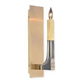 IQ2384 ACRYLIC AND BRASS SINGLE-LIGHT WALL SCONCE